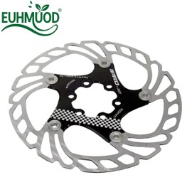 EUHMUOD Floating Disc Brake Rotor, Compatible with Shimano/SRAM, 140mm 160mm 180mm 203mm Stainless Steel Bicycle Disc Brakes Rotors for MTB Road Bike E-Bike BMX, Anti-Squeal Design (Black)