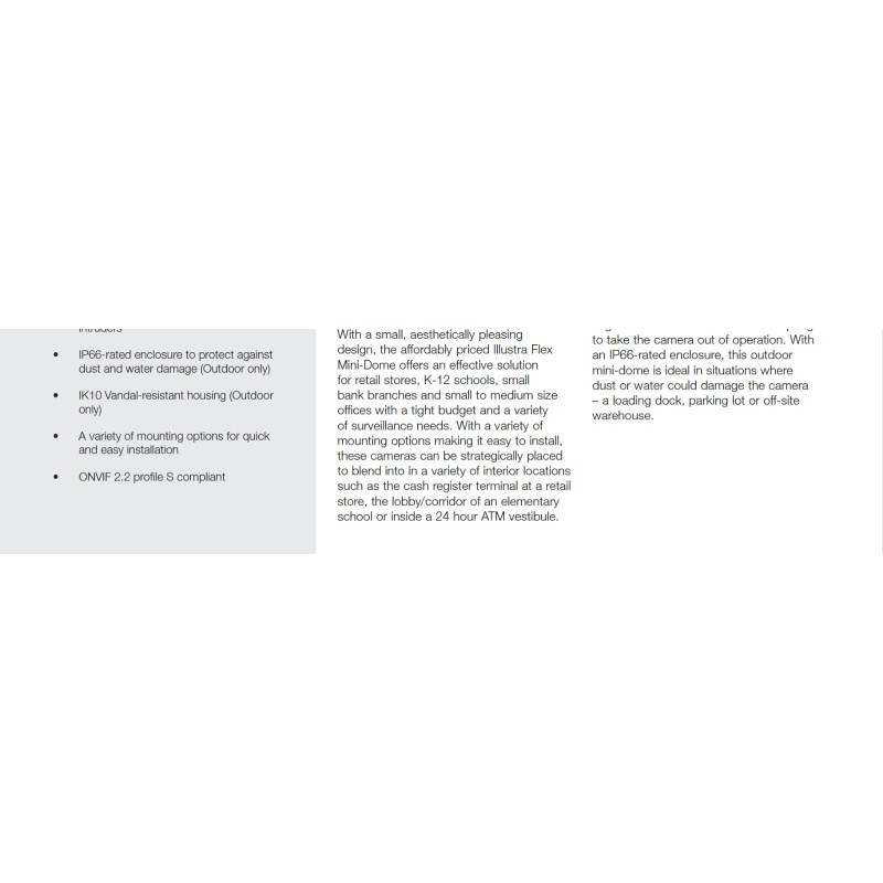 American Dynamics 1x ADCi600F-D021 Illustra Flex 600 1MP ONVIF as