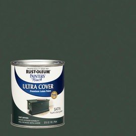 Rust-Oleum 267334 Painter's Touch Latex Paint, Quart, Satin Hunt Club Green, 1 Quarts (Pack of 1)