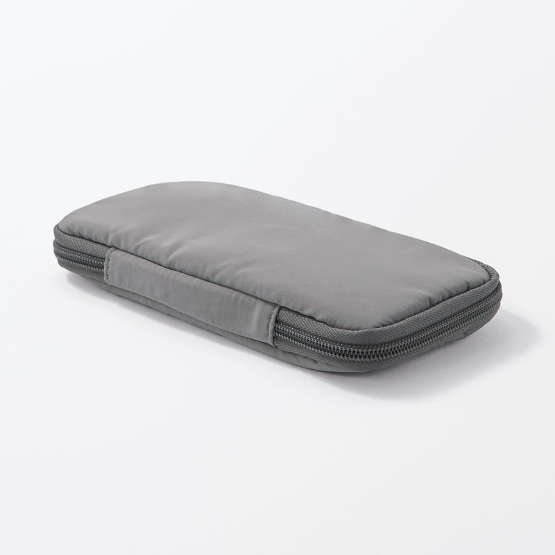MUJI Gadget Pouch Slim, gray, One size