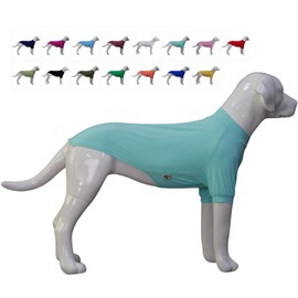 LoveLongLong Spring Summer Cooling Dog T-Shirt with UV Protection and Moisture-Wicking Fabric Blank Color Turquoise S
