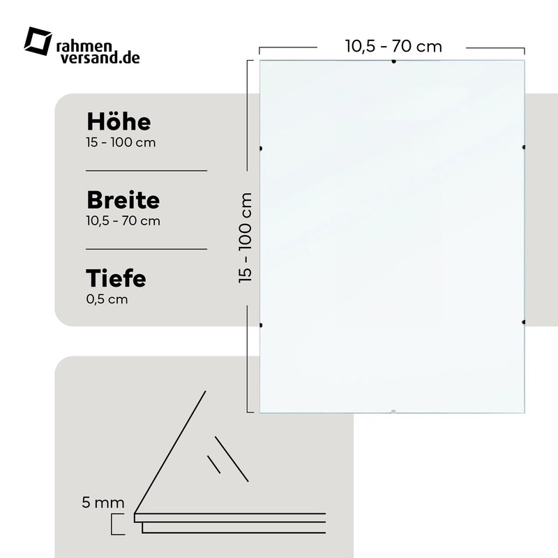 PANORAHMA Picture Frame Frameless Glass Picture Frame, 13 x 18