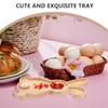 Ciieeo Easter Rabbit Shaped Wooden Tray Easter Charcuterie Board Bunny