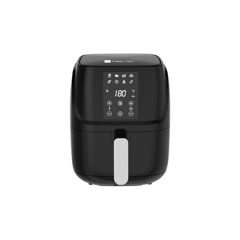 CULINARY CHEF 3L / 3.2-qt Digital Control Air Fryer, Black,