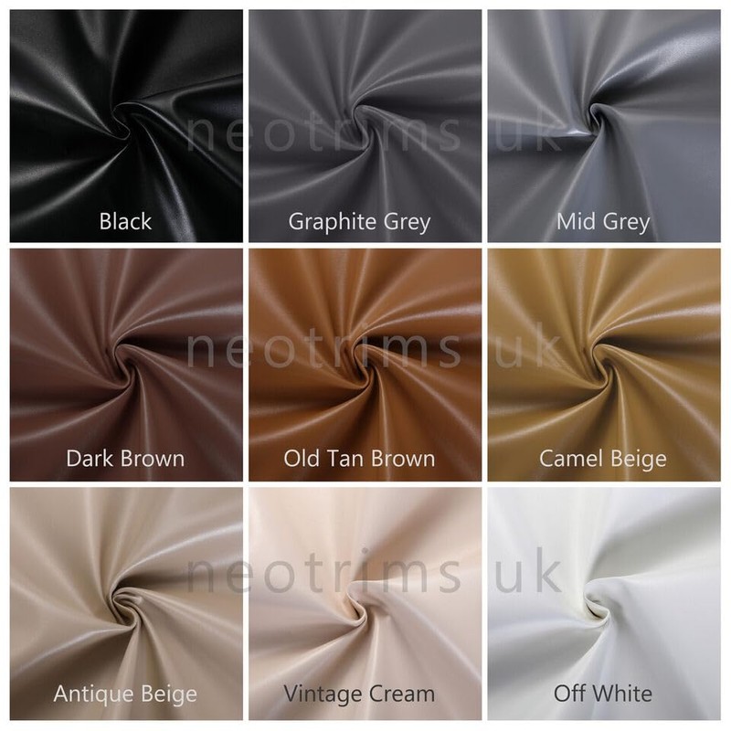 Faux Leather Fabric Smooth Vinyl Leatherette Light Upholstery Crafts Material,16