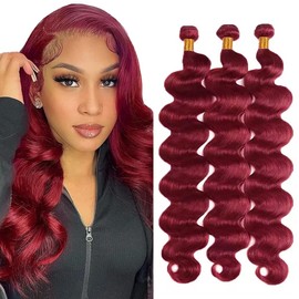 Burgundy Human Hair Bundles 99J Body Wave 3 Bundles 22 22 22 inch Brazilian Unprocessed Remy 99j Wine Red Human Hair Bundle 300g