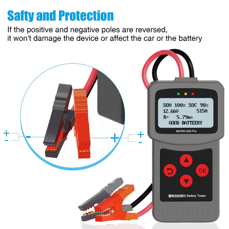 Lancol Car Battery Tester 12V/24V Battery Load Tester 40-2000CCA Alternator
