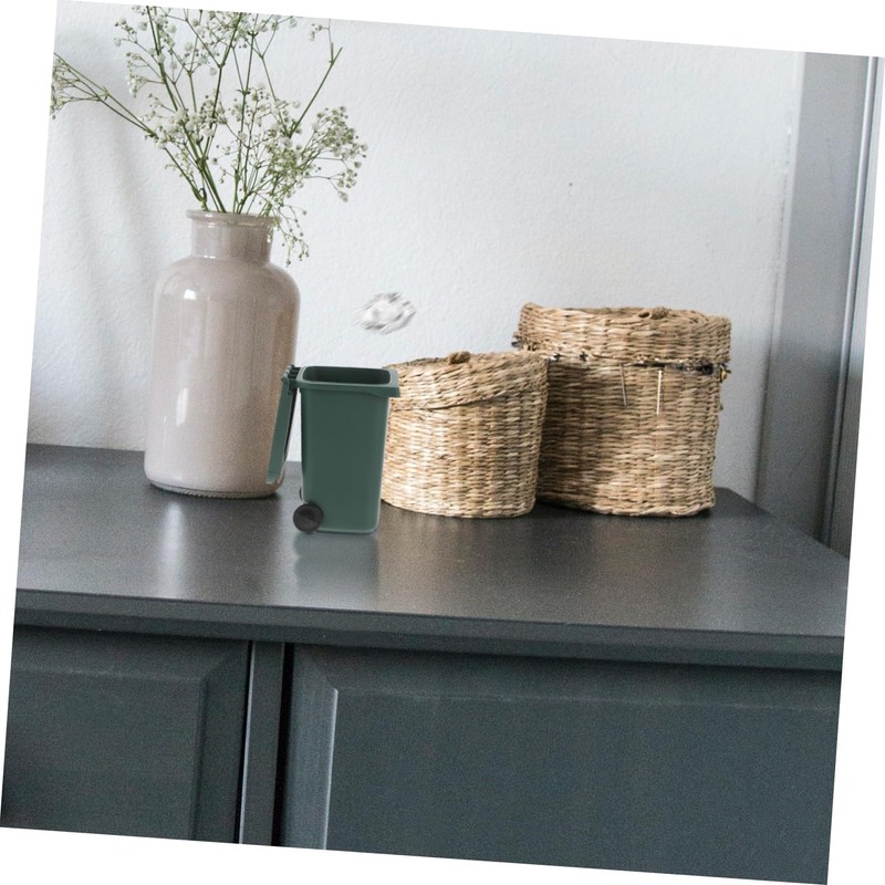 STOBOK Trash Can Pen Holder Mini Rubbish Bins Practical Trash