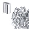 M METERXITY 100-Pack Aluminum Crimping Loop Sleeves, 2mm 5/64" Double