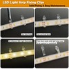 100 Pack Strip Light Mounting Brackets,Fixing Clips,One-Side Fixing,100 Screws Included