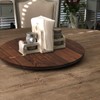 MAGIGO 18 Inches Black Walnut Wood Lazy Susan, Solid Wooden