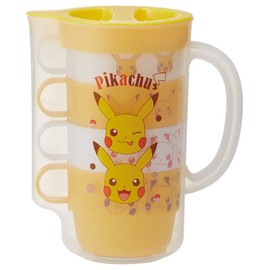 Skater KS32S-A Set of 4 Stacking Cups with Case, 28.7 fl oz (850 ml), Pikachu, Pocket Monsters