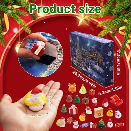 Advent Calendar 2024 Kids Christmas 24 Day Fantasy Toy，24 Pcs Christmas Miniature Figurines Mini Crafts Resin Santa Claus Snowman Elk Ornaments Kit For Diy Christmas Fairy Garden And Snow Globes