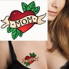 Rose Tattoo 6 Sheets Temporary Tattoos Tattoo Heart Mom Temporary