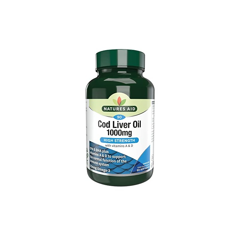 Natures Aid 1000mg High Strength Cod Liver Oil - Pack