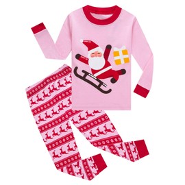 Little Milo Girls Pajamas Christmas 100% Cotton Toddler Pjs for Kids Girls Children Long Sleeve Sleepwear Sets
