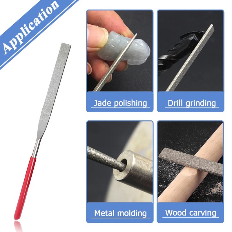Mesee 10 Pieces Mini Diamond Needle File Set 150 Grit