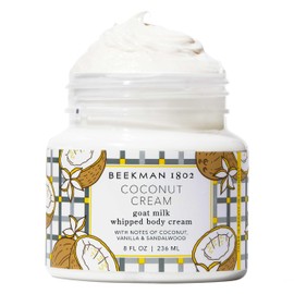 Beekman 1802 Whipped Body Cream, Vanilla Absolute - Scented - 8 oz - Intensely Hydrating & Softens Skin - With Goat Milk - Good for Sensitive Skin - Cruelty Free