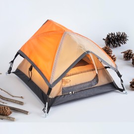 Generic Mini Tent,Model Tent Decoration，Tiny Tent for Home and Garden Decoration,for Small Animal,Toy Display, Orange