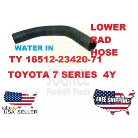Aftermarket 16512-23420-71 16512-26600-71  TOYOTA 4Y FORKLIFT LOWER RADIATOR HOSE WATER OUT