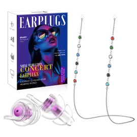 Concert Ear Plugs,High Fidelity Noise Reduction Earplugs,Noise Cancelling Silicone Reusable Ear Plugs,Hearing Protection for Concerts,Live Music,Musicians,Raves,Festivals,DJs,-23dB, Purple