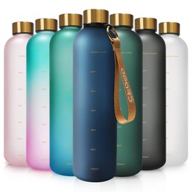 Opard Drinking Bottle, 1 L/800 ml Water Bottle, Leak-Proof Water Bottle, BPA-Free Sports Bottle, Time Marking Water Bottle