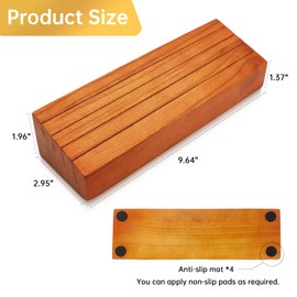 Iswabard Card Deck Stand Set of 2 Playing Cards Holder for Kids Elder Wood Racks Tray for Organizing on Game Bridge Adults Uno Skipbo 5 Crowns(Orange)