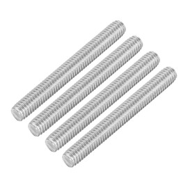 sourcing map sourcing map 4Pcs Fully Threaded Rod, M6 x 50mm 304 Stainless Steel Right Hand Thread Bar Studs M6-1 Thread Pitch for Furniture Machinery Assembly