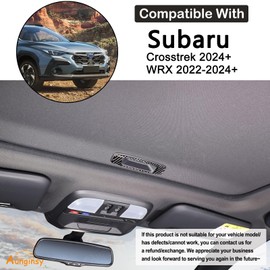 Aunginsy - Panel de mango para techo solar, compatible con Subaru Crosstrek 2024+/WRX 2022-2024 de fibra de carbono real para coche, panel de mango de techo, calcomanía decorativo, accesorios