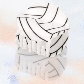 Hapdoo 1pc Acrylic Volleyball Hair Clips, Sport Hair Claw Clips Game Day Rugby Hair Accessories Gifts for Women Girls