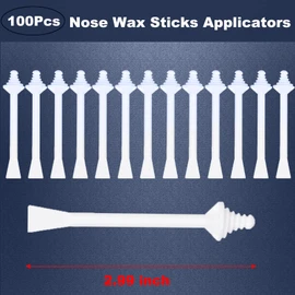 100 Pcs Nose Wax Sticks, Nose Waxing Applicators for Nose Hair, Remover Wax Applicator Nose Wax Kit, Accessories for Nostril Nasal Cleaning Ear Hair Removal, for Men Women