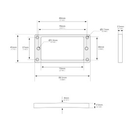 Banworks Metal Humbucker Pickup Rings Pickup Frame Flat Bottom Slanted Neck and Bridge Pickup Mounting Ring Cover for LP Electric Guitars Pack of 2 JT/SYQG-02 Golden