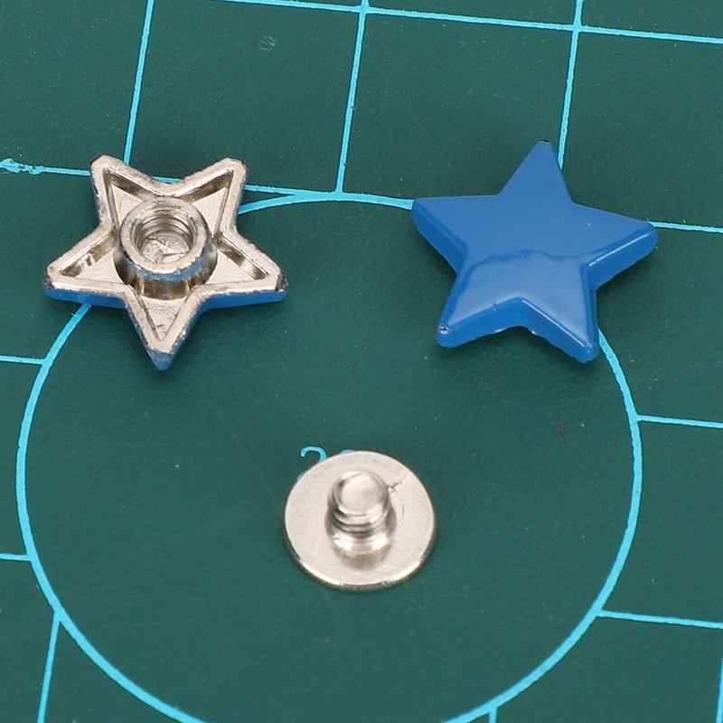 50 Sets Star Shape Rivet Screw Anti‑Rust Clothes Decoration Accessories