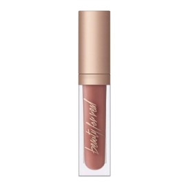 Beauty For Real Lip Gloss + Shine, Nudist - Beige Nude Pink - Non-Sticky Plumping & Hydrating Gloss - Light & Mirror In Cap - Contains Marine Collagen - 0.15 fl oz