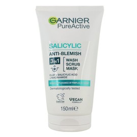 Garnier PureActive 3-in-1 Wash, Scrub, Mask 150ml