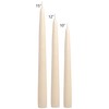 Ivory Taper Candles 12 Inch Tall Unscented Elegant Premium Quality