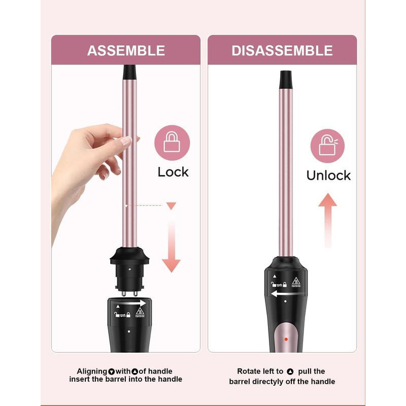 3/8 Inch Curling Iron, Small Curling Wand for Short &