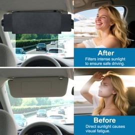 Sun Visor Extender for Car, Visor Extender Sun Blocker, Sun Visor Extension with Anti-Glare Lens Blocks UV & Sunlight, Adjustable Car Sun Visor for Safe Driving (1 Pack)