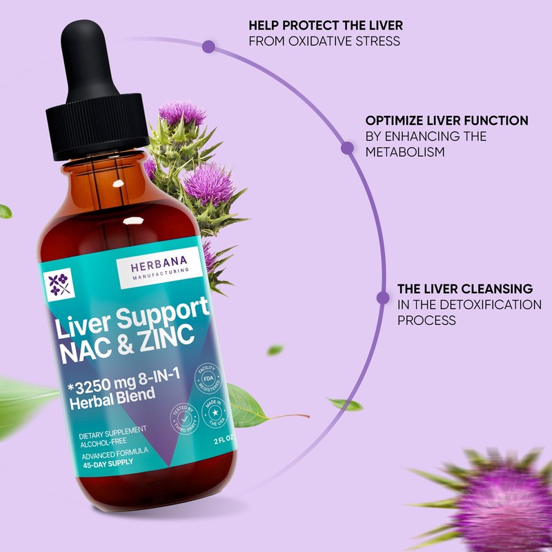 Liver Support & NAC, Zinc - 2 fl oz Liquid