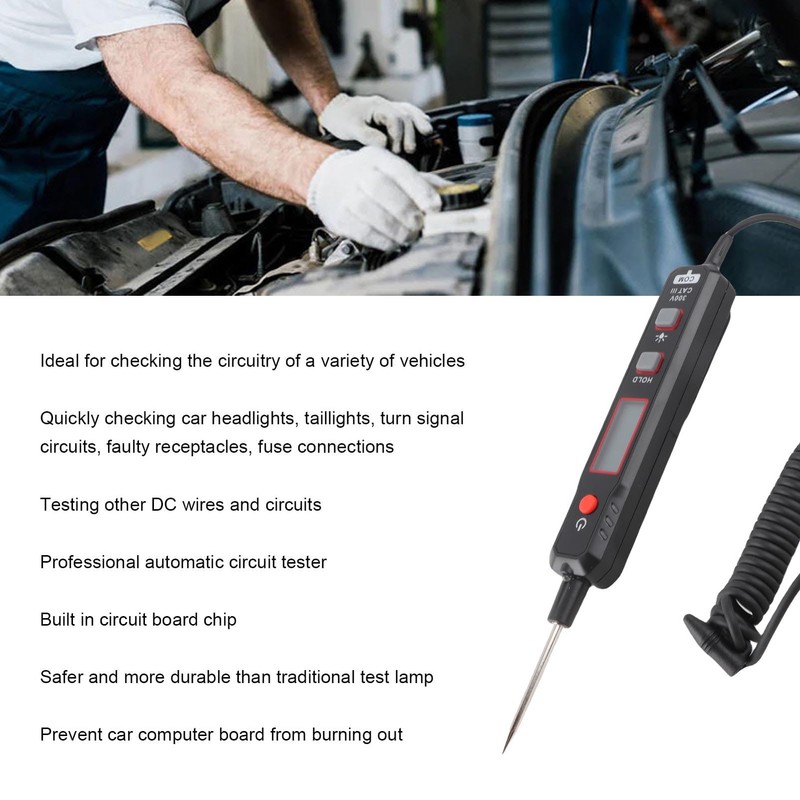 QANYEGN MAYILON HT86A Automotive Voltage Tester, Digital LED Circuit Tester