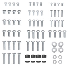 BONTEC Universal TV Mounting Hardware Kit Compatible with Most TVs Up to 80 inch, Includes M4, M5, M6, & M8 TV Screws, Washers & Spacers, Works with Any TV Wall Bracket, Monitor & TV Stand Silver