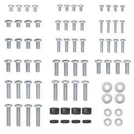 BONTEC Universal TV Mounting Hardware Kit Compatible with Most TVs Up to 80 inch, Includes M4, M5, M6, & M8 TV Screws, Washers & Spacers, Works with Any TV Wall Bracket, Monitor & TV Stand Silver
