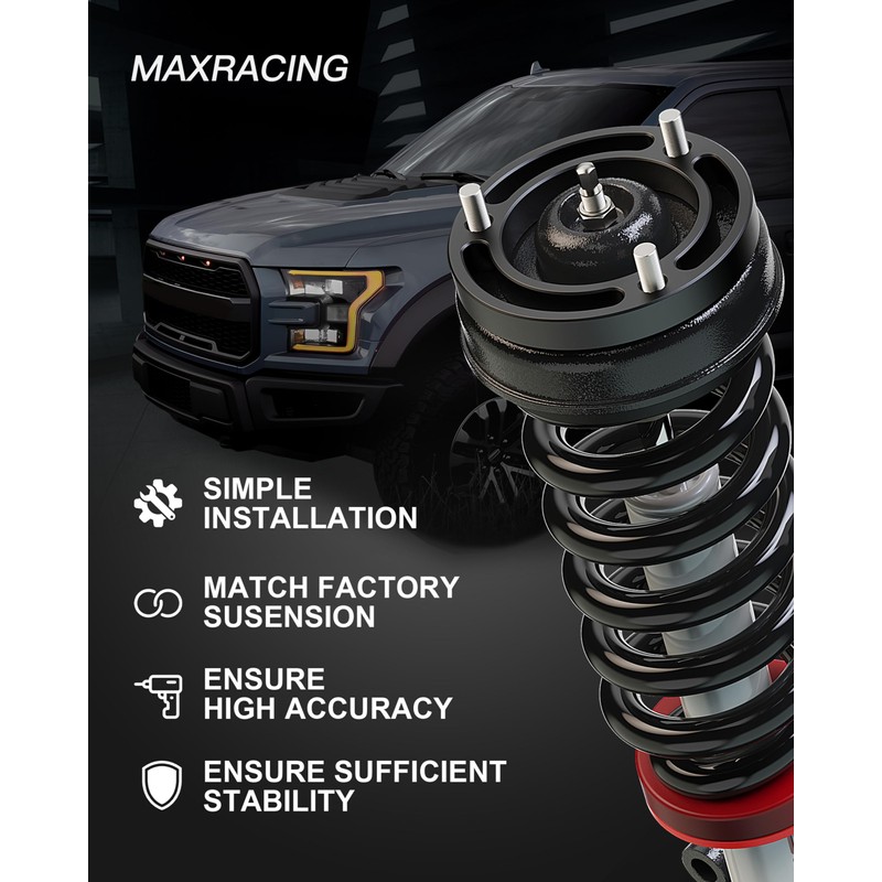 MAXRACING 3.5" Front + 3" Rear Leveling Lift Kit Compatible