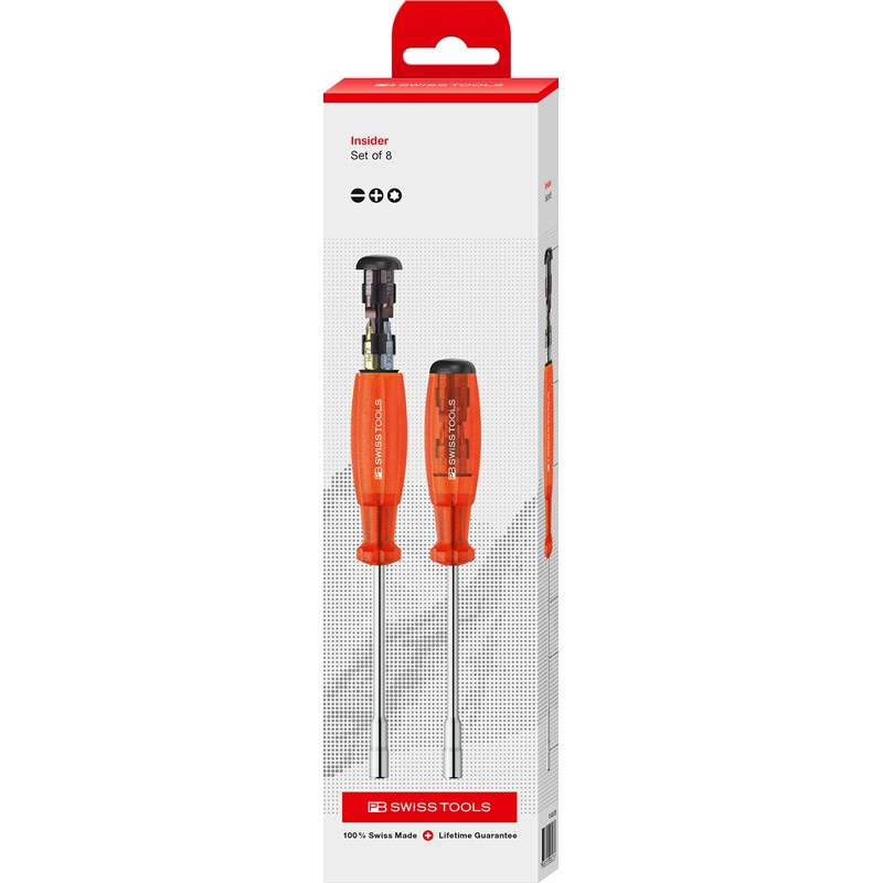 PB SWISS TOOLS 6465.RED Multicraft C6 Driver Bit Set of