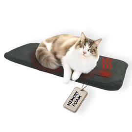 Petriumph® Cat Window Lounger Black Orthopaedic Cat Cushion and Cat Bed in One Cat Bed Window Lounger for Cats Self-Heating Cat Blanket Cat Bed Window Sill