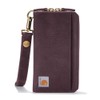 Carhartt Women's Nylon Duck Lay-Flat Clutch Wallet, Deep Wine