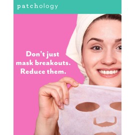 Patchology Moodmask The Good Fight Facial Sheet Mask - Hydrating & Soothing Face Mask for Men and Women - Willow Bark, Tea Tree & Peppermint for Moisture and Skin Support
