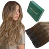 Easyouth Balayage Wire Hair Extensions Human Hair Ombre Brown Wire