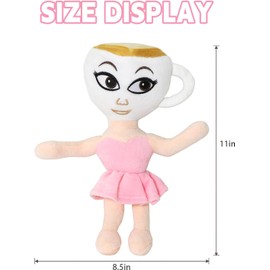 SBWBZB Ballerina Cappuccino Plush Toy Italian Sahur Brainrot Toy Brainrot Teddy Italian Brainrot Teddy for Kids Age 3+