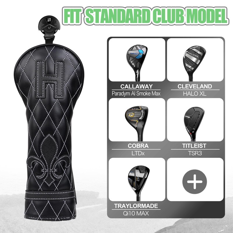 Golf Club Head covers Hybrid Utility Rescue with Interchangeable Number